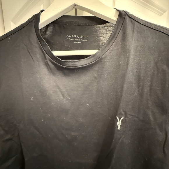 Allsaints Black Crewneck T-shirt X-Small - Picture 1 of 3